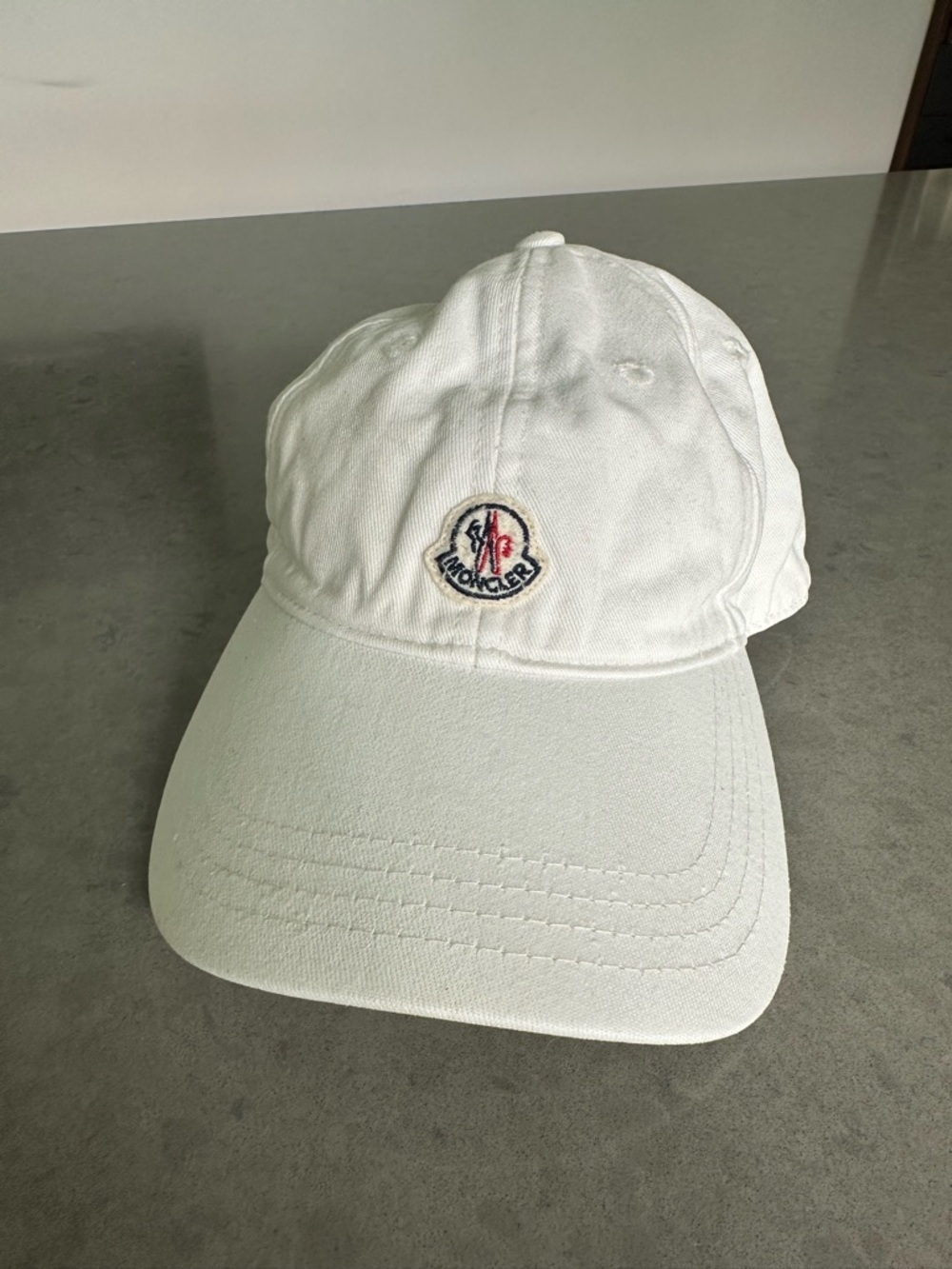 Moncler Off-White Embroidered Logo Baseball Cap